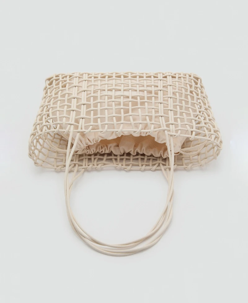 Mango Women's Braided Shoulder Bag