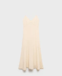 Mango Women's Embroidered Midi Dress