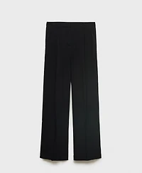 Mango Women's Wide Leg Pleated Pants
