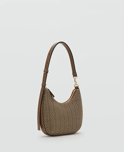 Mango Women's Printed Logo Shoulder Bag