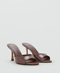 Mango Women's Patent Leather Effect Heeled Sandals
