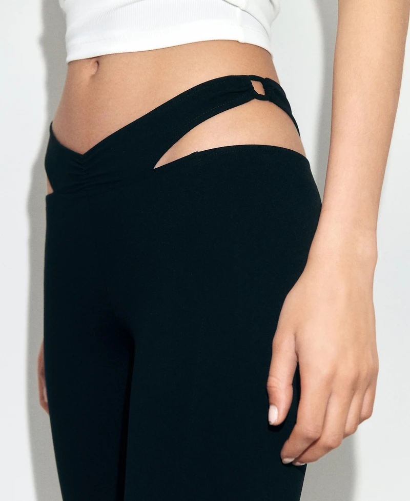 Mango Women's Cut-Out Waist Leggings