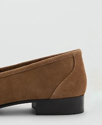 Mango Women's Buckle Suede Moccasins