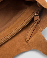 Mango Women's Suede Shopper Bag