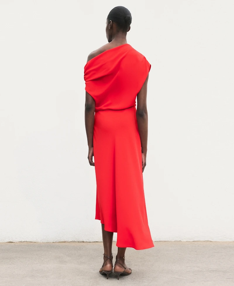 Mango Women's Asymmetrical Midi Dress