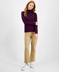 Nautica Jeans Women's Cotton Turtleneck Long-Sleeve T-Shirt, Online Only