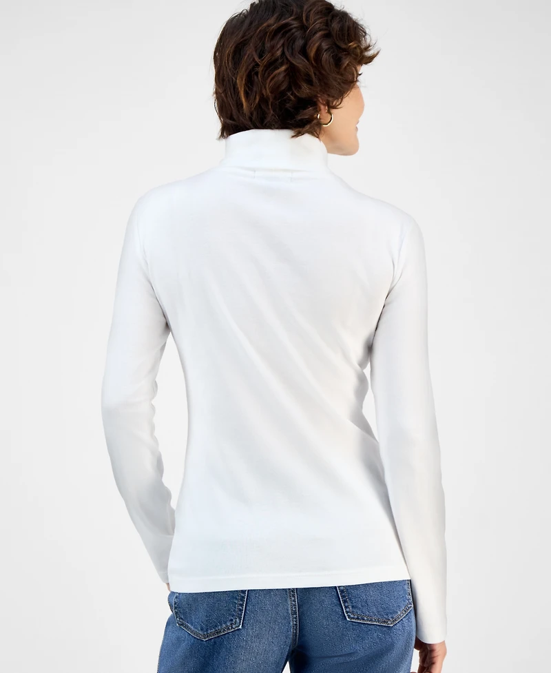 Nautica Jeans Women's Cotton Turtleneck Long-Sleeve T-Shirt, Online Only