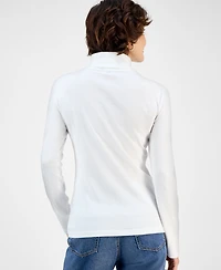 Nautica Jeans Women's Cotton Turtleneck Long-Sleeve T-Shirt, Online Only