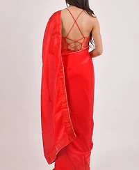 Raas Women's Jacquard Pre-Stitched Saree