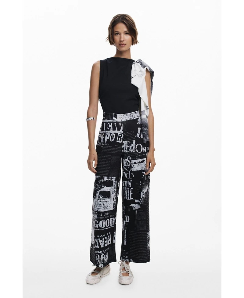 Desigual Women's Combined newspaper jumpsuit