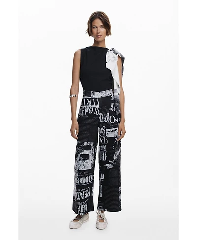 Desigual Women's Combined newspaper jumpsuit