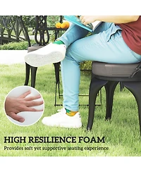 Outsunny Outdoor Chair Cushions Set of 4 Round Seat