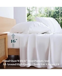 LuxClub 4-Pc Rayon from Bamboo Sheet Set – Cooling & Soft Luxury