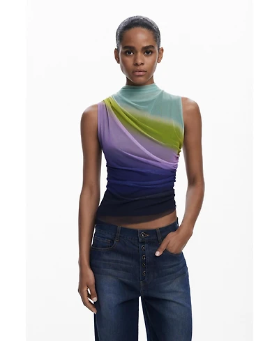 Desigual Women's Gradient tulle T-shirt