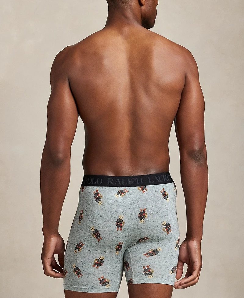 Polo Ralph Lauren Men's 3-Pack Elastic Waist Boxer Briefs Holiday Gift Set