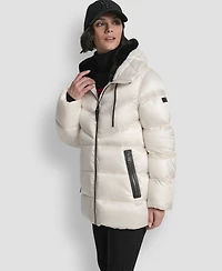 Dkny Women's Shine Hooded Puffer Coat
