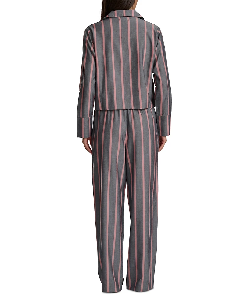 Tommy Hilfiger Women's Long Sleeve Top and High-Waist Pant Set