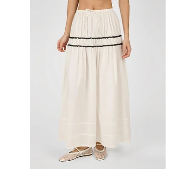WeWoreWhat Women's Tiered Midi Skirt
