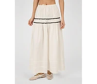 WeWoreWhat Women's Tiered Midi Skirt