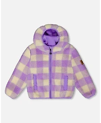 Deux par Girl Mid-Season Sherpa Jacket Lavender - Toddler|Child