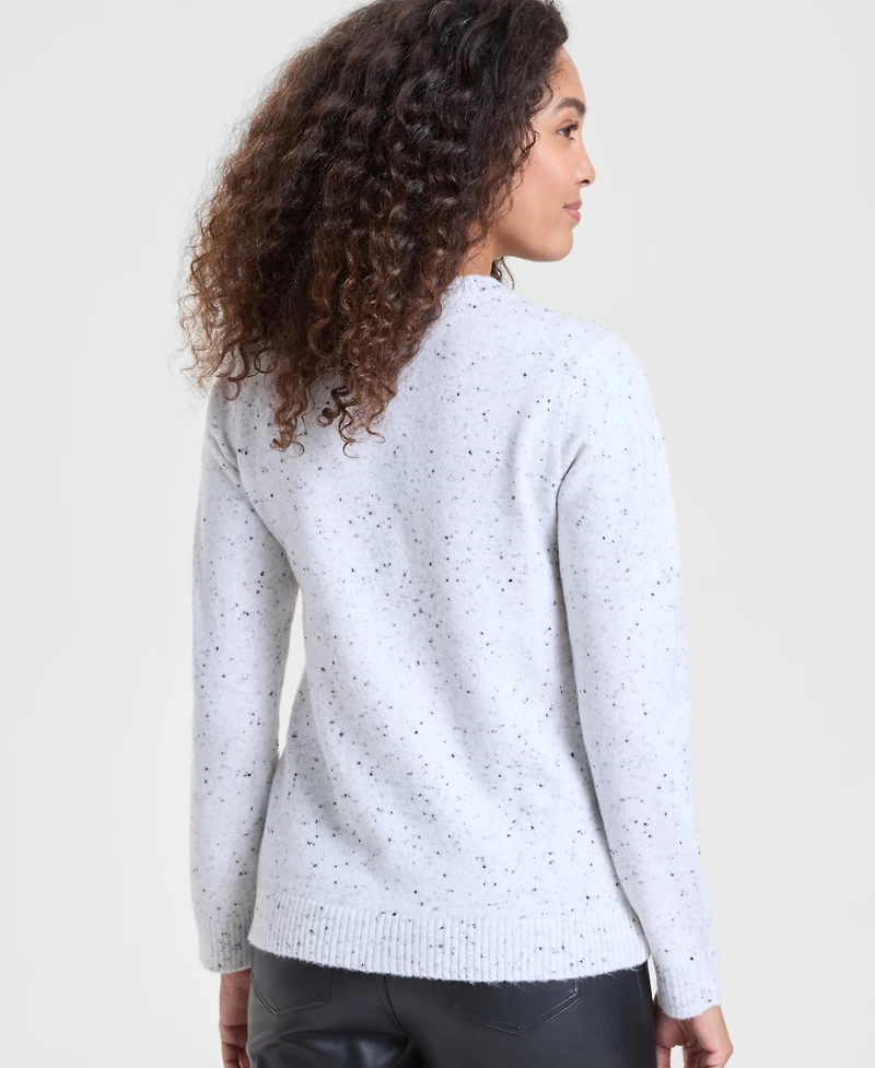 Holiday Lane Women's Embroidered Dog Graphic Sweater, Macy's Exclusive