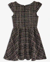 With Jules Girls 7-16 Boucle Plaid Full-Skirt Dress