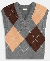 On 34th Women's Argyle Oversized Sweater Vest, Macy's Exclusive