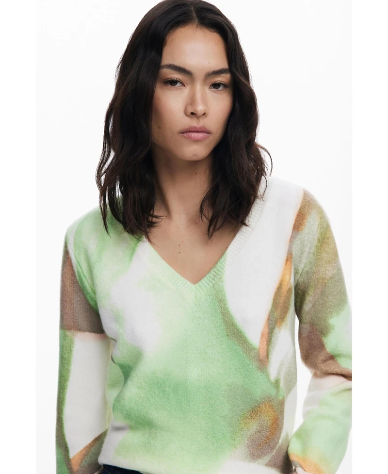 Desigual Women's Soft V-neck sweater