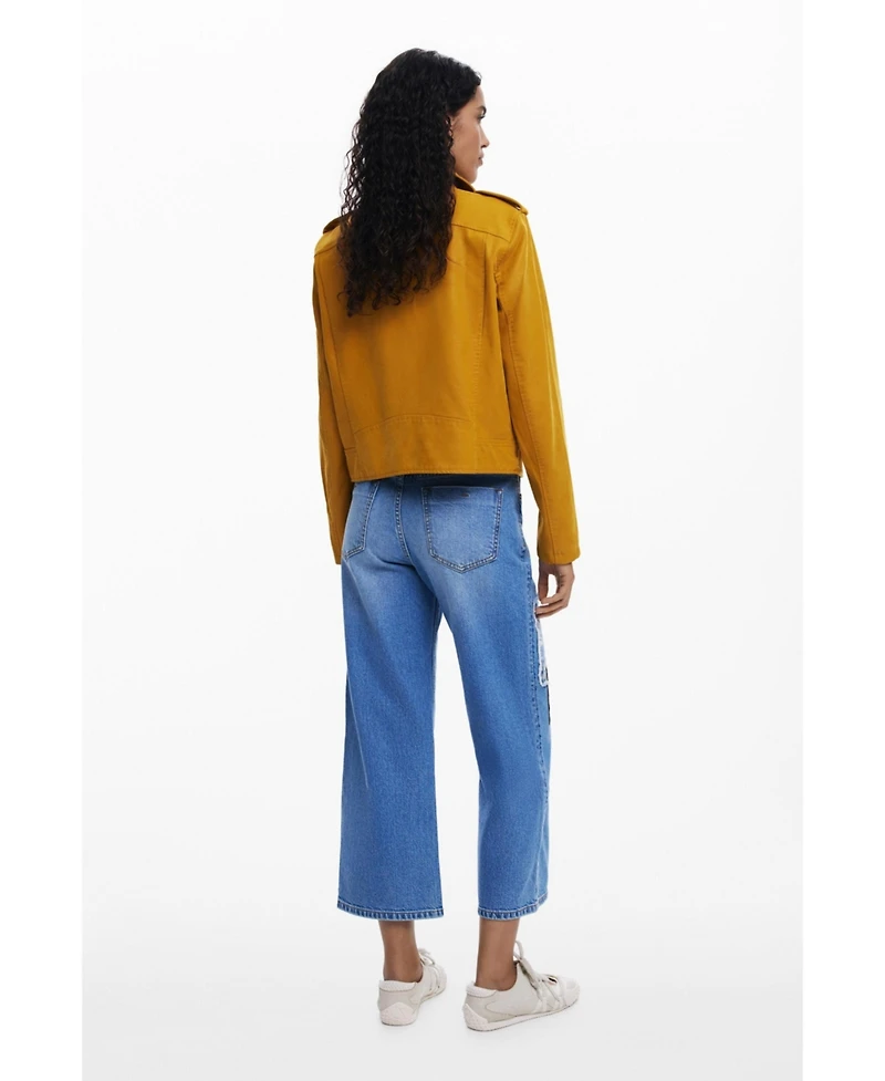 Desigual Women's Cropped jeans with patches