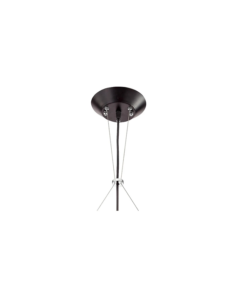 Possini Euro Design Planet Black Large Pendant Light 31 1/2" Wide Mid Century Modern White Glass for Dining Room House Foyer Kitchen Island Entry