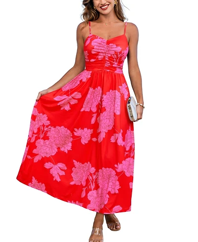 Cupshe Women's Soft Side Floral Maxi Beach Dress