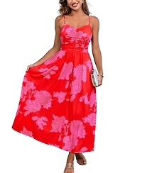 Cupshe Women's Soft Side Floral Maxi Beach Dress