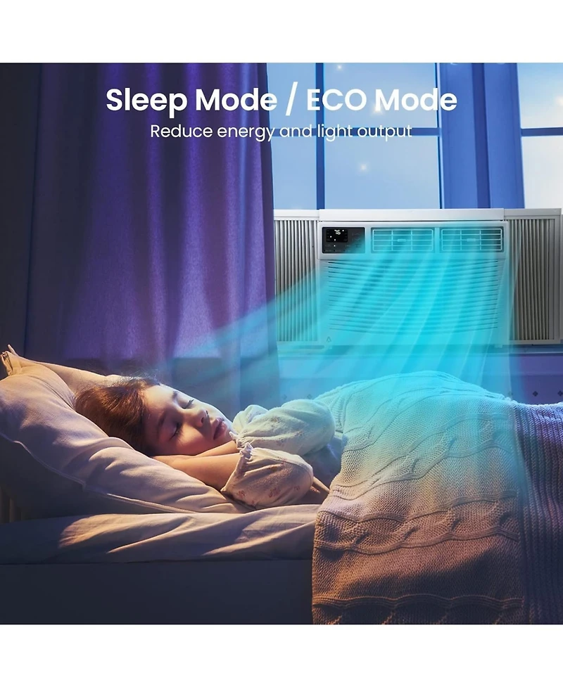 gaomon 8,000 Btu Window Ac - Quiet Performance, Dehumidify & Fan Modes, Remote Control Included, Easy Setup, Perfect for Home and Office