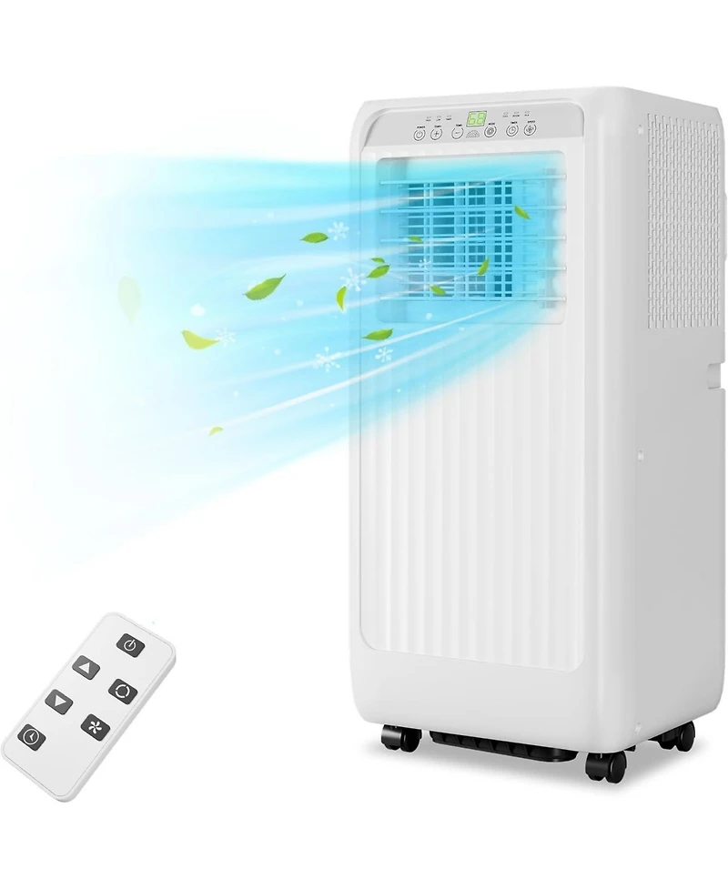 gaomon 10,000 Btu Portable Air Conditioner - 3-in-1 Cooling, Dehumidifier & Fan, Remote Control, 24-Hour Timer, Window Kit Included, White