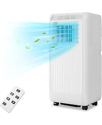 gaomon 10,000 Btu Portable Air Conditioner - 3-in-1 Cooling, Dehumidifier & Fan, Remote Control, 24-Hour Timer, Window Kit Included, White