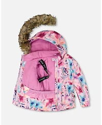 Deux par Girl Two-Piece Play Snowsuit Turquoise Blue - Toddler|Child