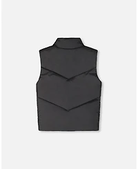 Deux par Toddler Boys Quilted Mid-Season Sleeveless Vest Black - Toddler|Child