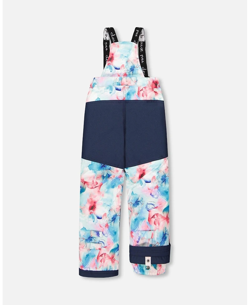 Deux par Girl Two-Piece Play Snowsuit Flower Print