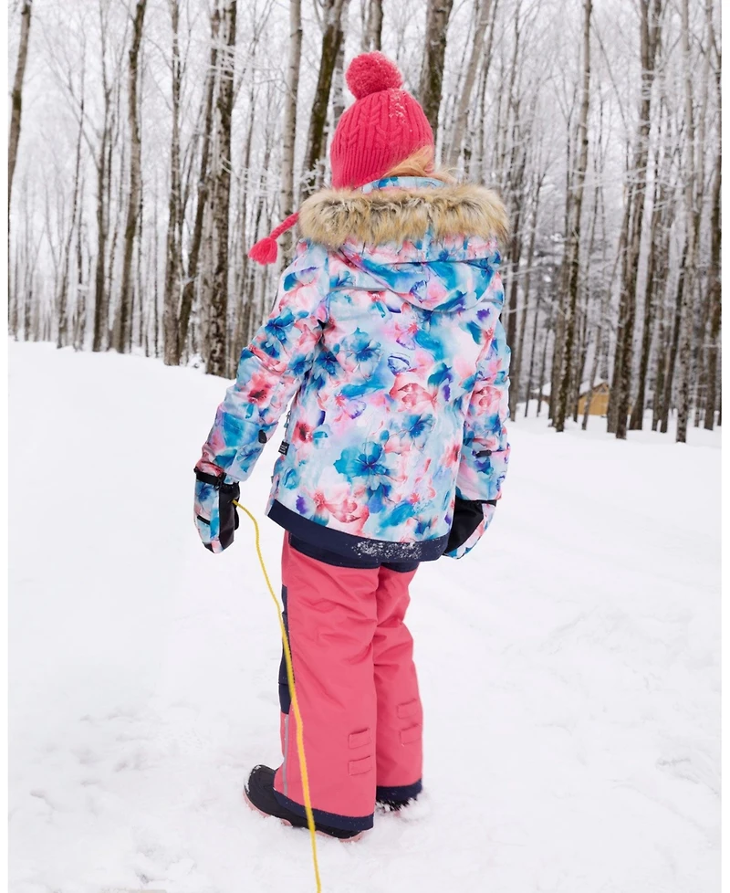 Deux par Big Girls Two-Piece Play Snowsuit with Printed Jacket Flash Floral