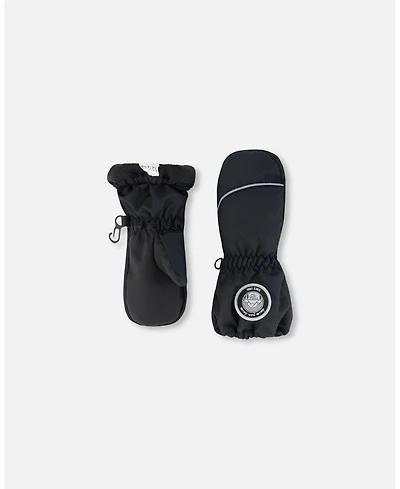 Deux par Deux Baby Unisex Winter Mittens Play Black - Baby