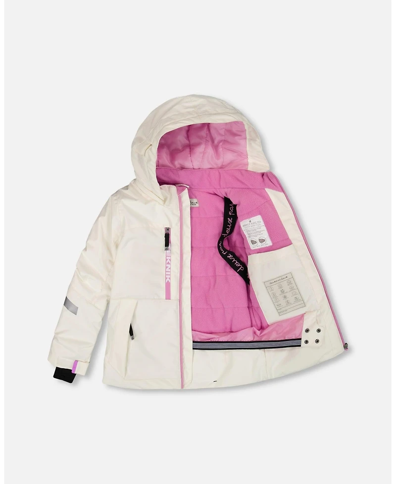 Deux par Girl Two-Piece Teknik Snowsuit Off-White - Toddler|Child