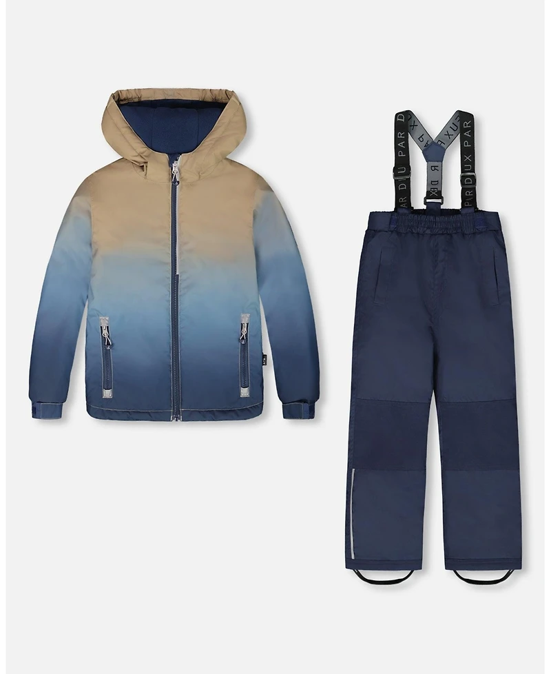 Deux par Boy Two-Piece Chill Outerwear Set with Light Insulation Navy Blue