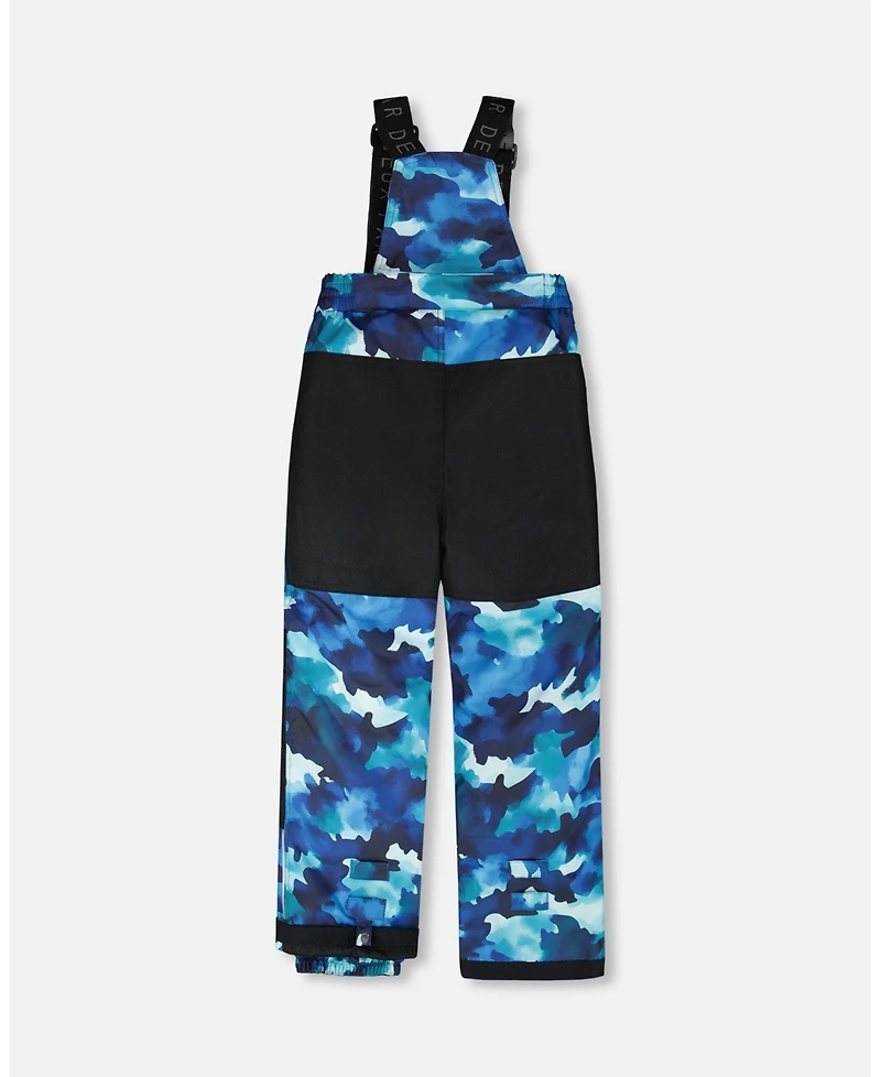 Deux par Boys Two-Piece Play Snowsuit Teal Blue Camouflage