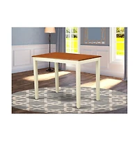 East West Furniture 3 Pc counter height Dining room set-pub Table and 2 Kitchen Chairs