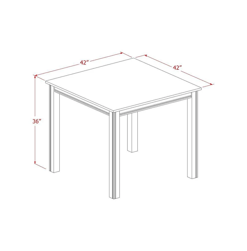 East West Furniture 3 Pc counter height pub set - Dining Table and 2 counter height Dining chair