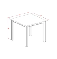 East West Furniture 3 Pc counter height pub set - Dining Table and 2 counter height Dining chair