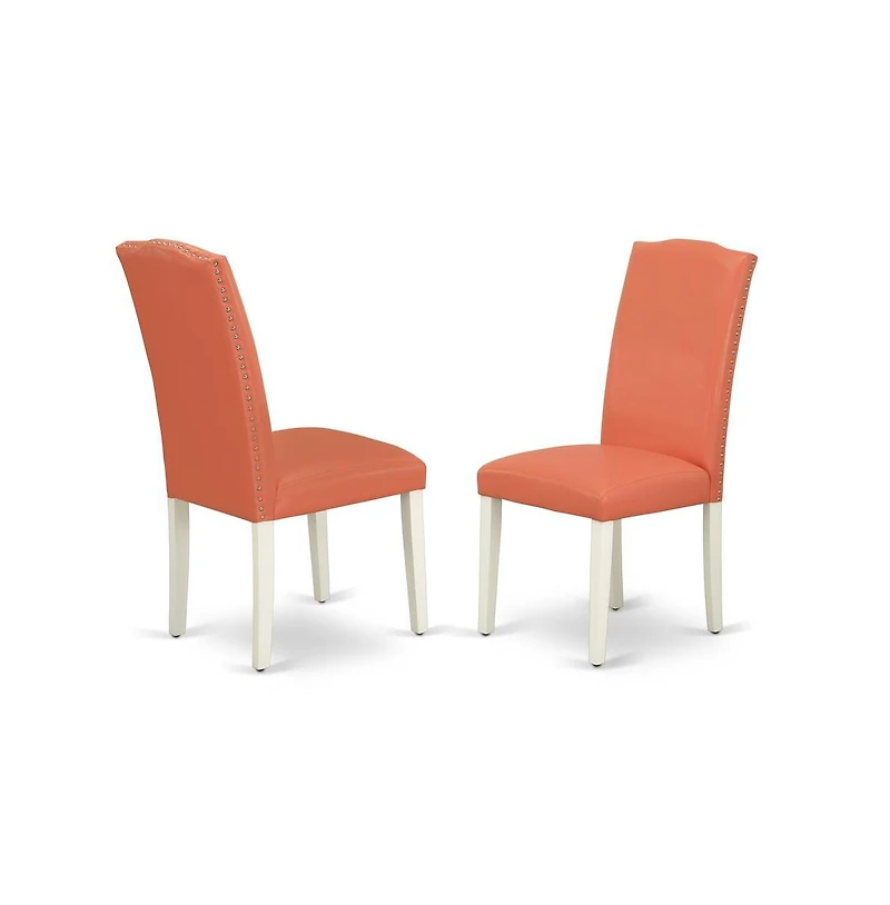 East West Furniture Dining Room Set Linen White
