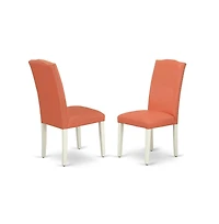 East West Furniture Dining Room Set Linen White