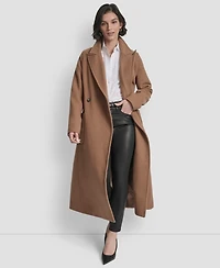 Dkny Women's Notch Collar Belted Wrap Coat