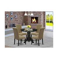 East West Furniture Dining Room Set Black